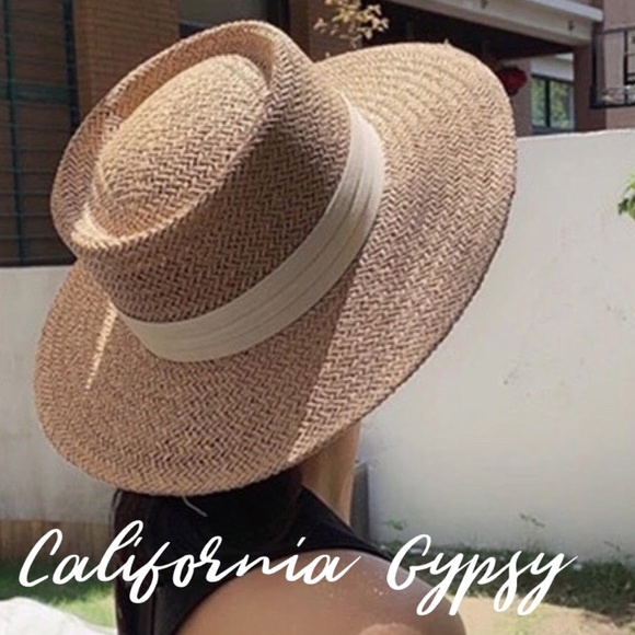 Accessories - Woven Raffia Bohemian Ribbon Hat